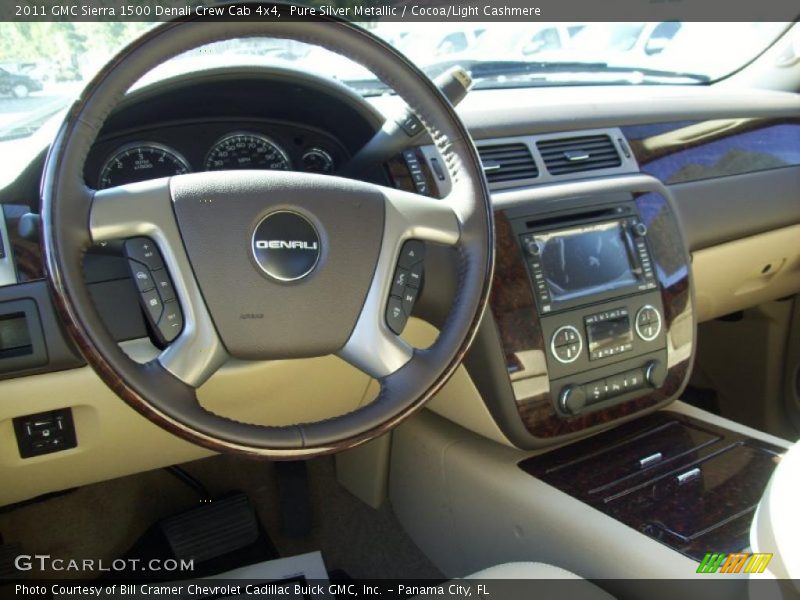 Pure Silver Metallic / Cocoa/Light Cashmere 2011 GMC Sierra 1500 Denali Crew Cab 4x4