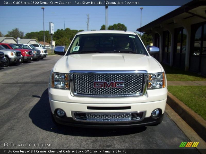 Pure Silver Metallic / Cocoa/Light Cashmere 2011 GMC Sierra 1500 Denali Crew Cab 4x4