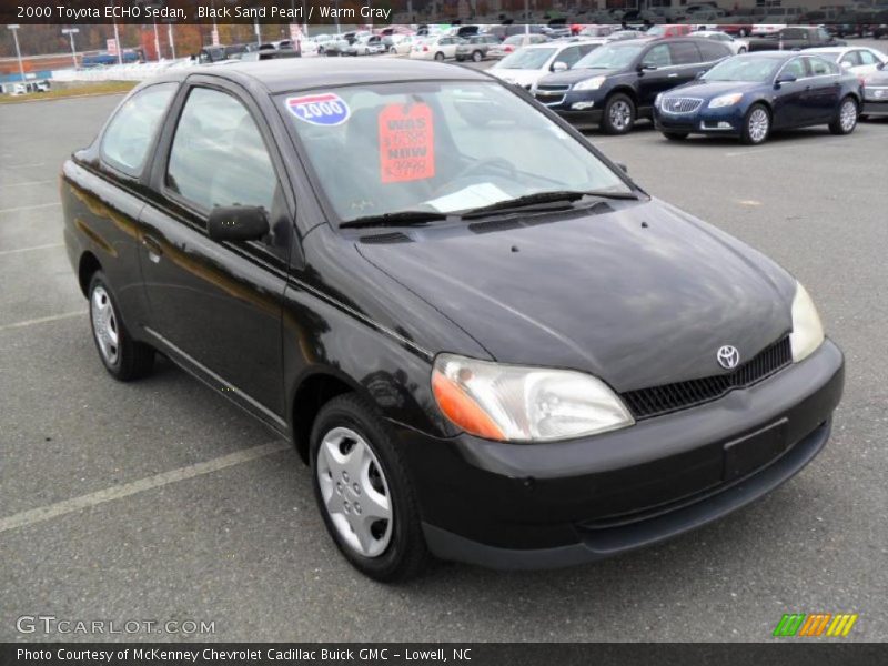 Black Sand Pearl / Warm Gray 2000 Toyota ECHO Sedan