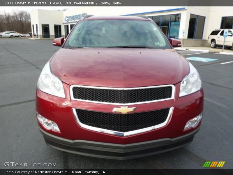 Red Jewel Metallic / Ebony/Ebony 2011 Chevrolet Traverse LT AWD