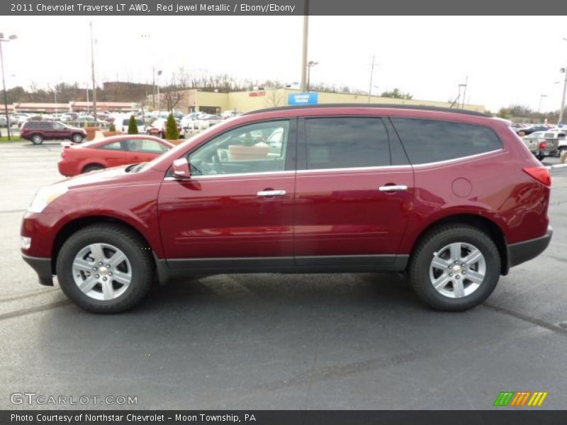 Red Jewel Metallic / Ebony/Ebony 2011 Chevrolet Traverse LT AWD