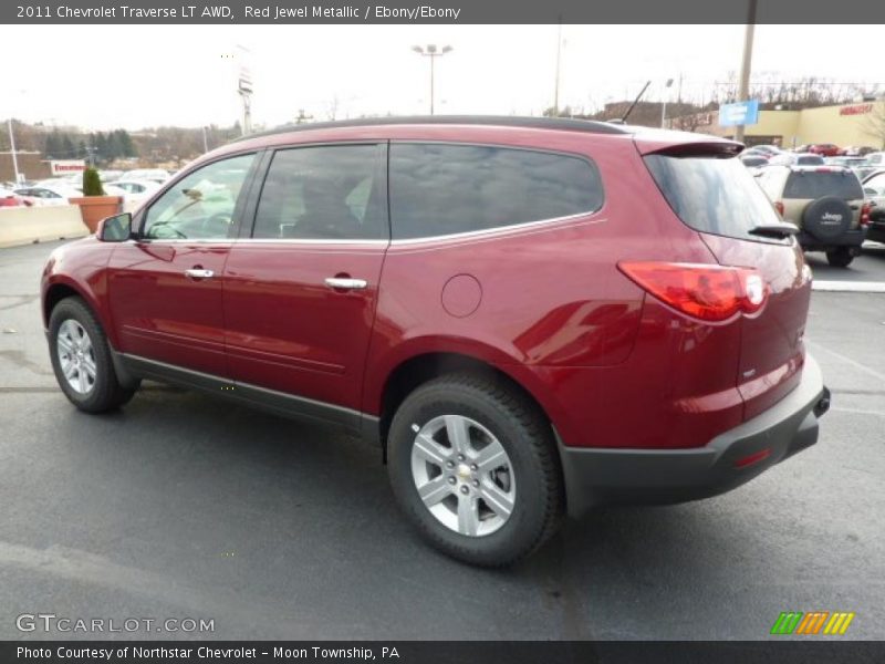 Red Jewel Metallic / Ebony/Ebony 2011 Chevrolet Traverse LT AWD