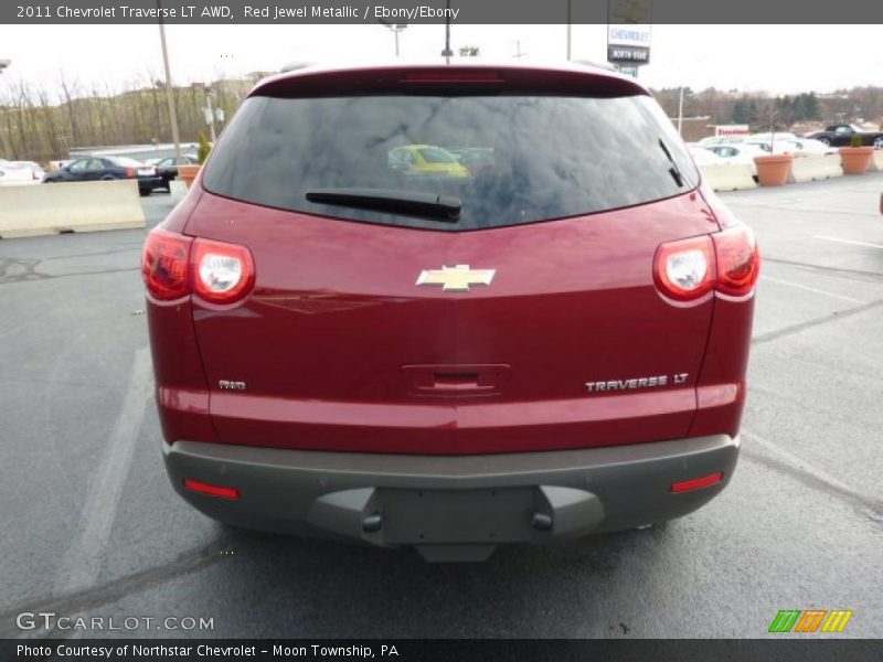 Red Jewel Metallic / Ebony/Ebony 2011 Chevrolet Traverse LT AWD
