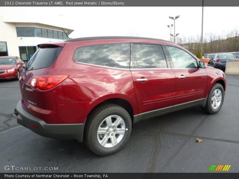 Red Jewel Metallic / Ebony/Ebony 2011 Chevrolet Traverse LT AWD