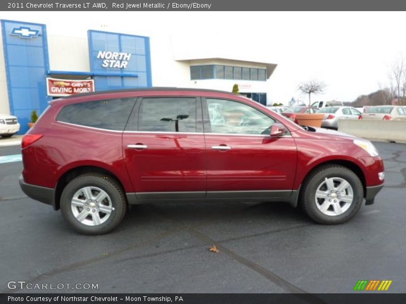 Red Jewel Metallic / Ebony/Ebony 2011 Chevrolet Traverse LT AWD