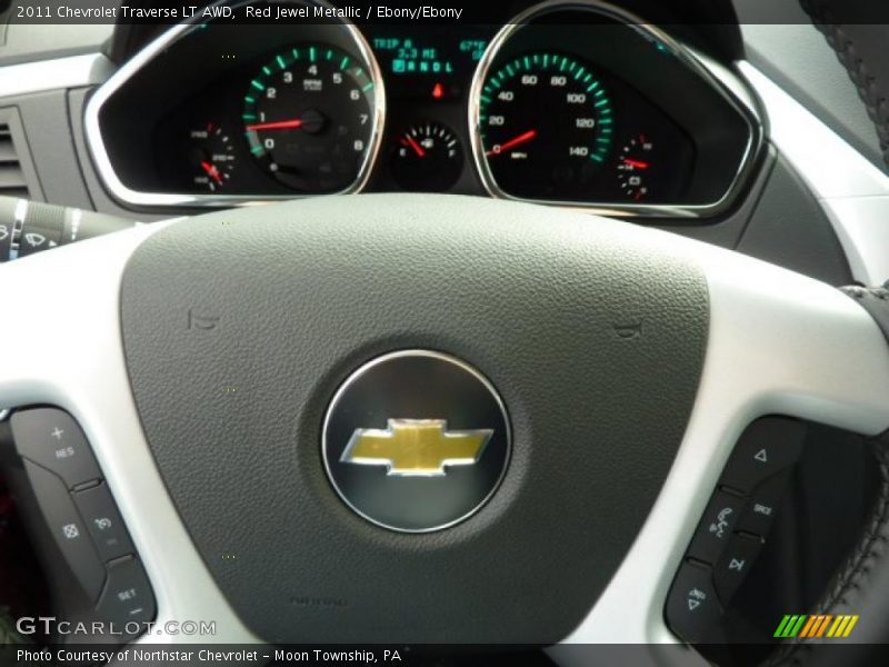 Red Jewel Metallic / Ebony/Ebony 2011 Chevrolet Traverse LT AWD