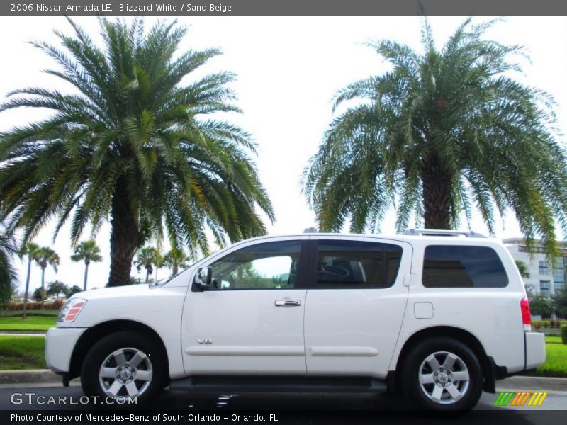 Blizzard White / Sand Beige 2006 Nissan Armada LE