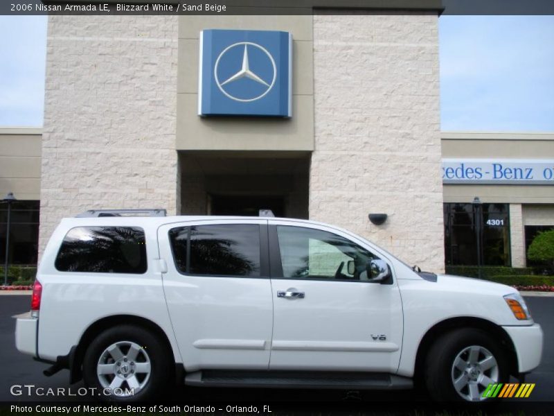 Blizzard White / Sand Beige 2006 Nissan Armada LE