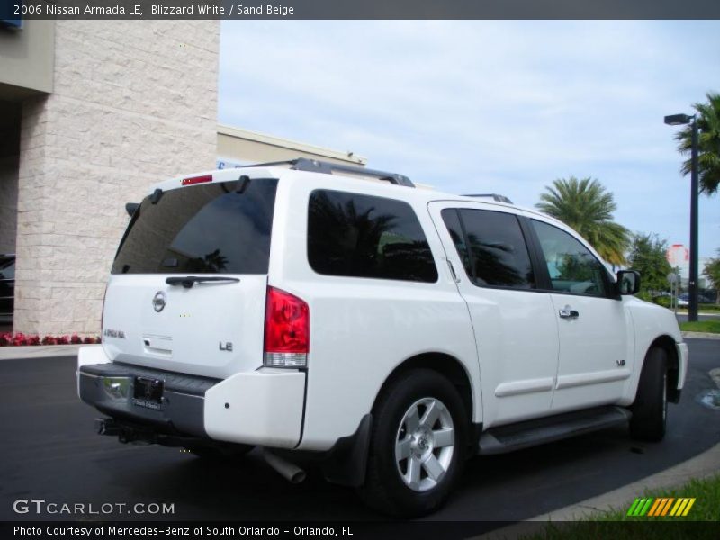 Blizzard White / Sand Beige 2006 Nissan Armada LE
