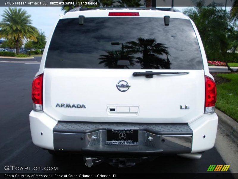 Blizzard White / Sand Beige 2006 Nissan Armada LE