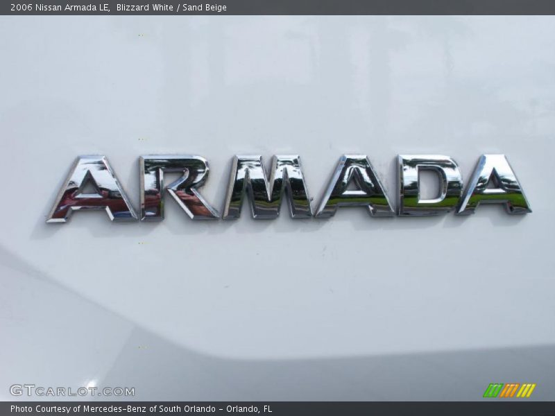 Blizzard White / Sand Beige 2006 Nissan Armada LE