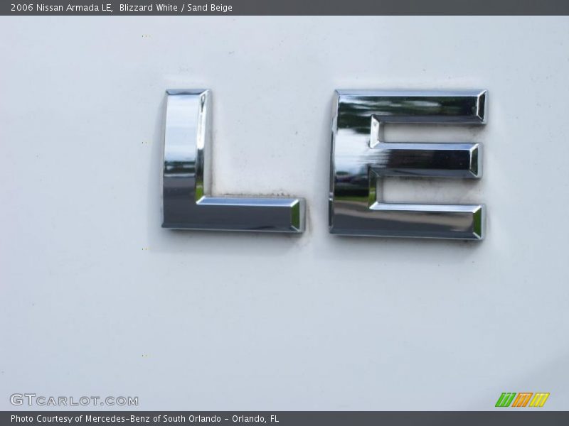 Blizzard White / Sand Beige 2006 Nissan Armada LE