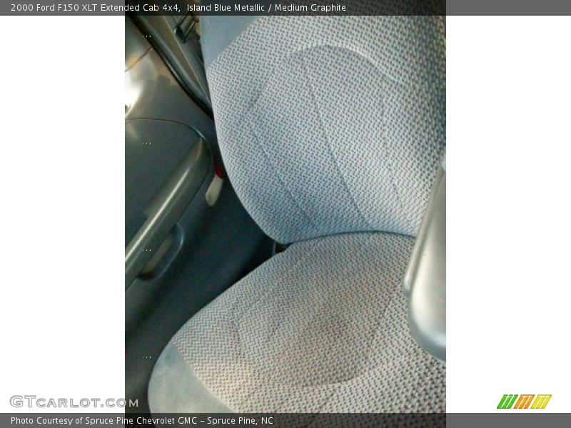 Island Blue Metallic / Medium Graphite 2000 Ford F150 XLT Extended Cab 4x4