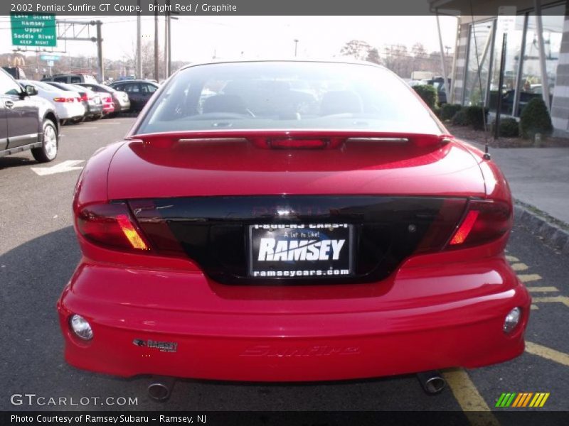 Bright Red / Graphite 2002 Pontiac Sunfire GT Coupe