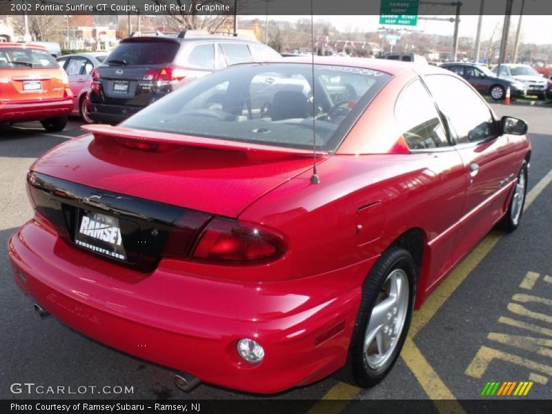Bright Red / Graphite 2002 Pontiac Sunfire GT Coupe