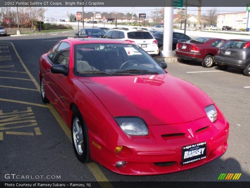 Bright Red / Graphite 2002 Pontiac Sunfire GT Coupe