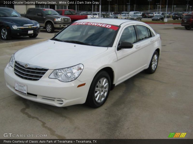 White Gold / Dark Slate Gray 2010 Chrysler Sebring Touring Sedan