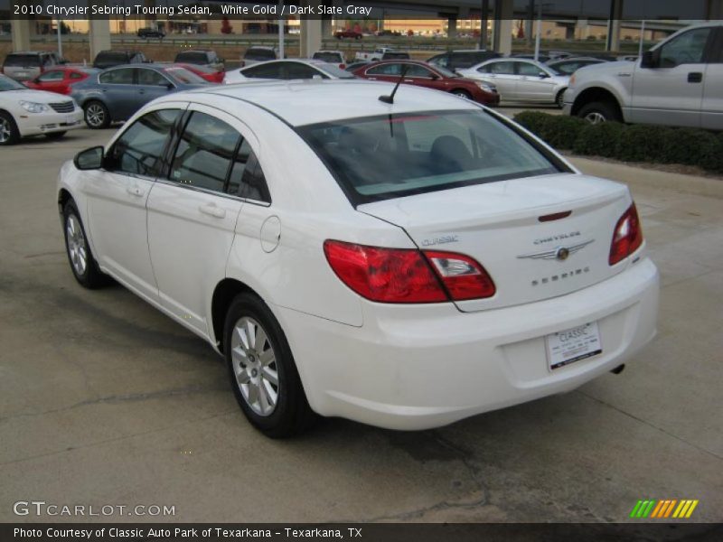 White Gold / Dark Slate Gray 2010 Chrysler Sebring Touring Sedan