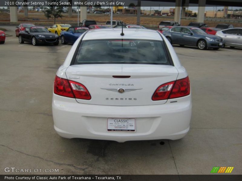 White Gold / Dark Slate Gray 2010 Chrysler Sebring Touring Sedan