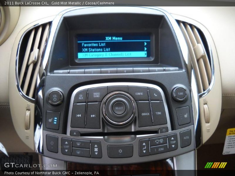 Gold Mist Metallic / Cocoa/Cashmere 2011 Buick LaCrosse CXL
