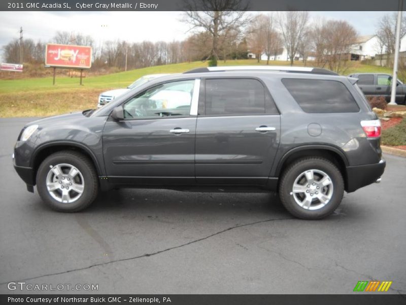 Cyber Gray Metallic / Ebony 2011 GMC Acadia SL
