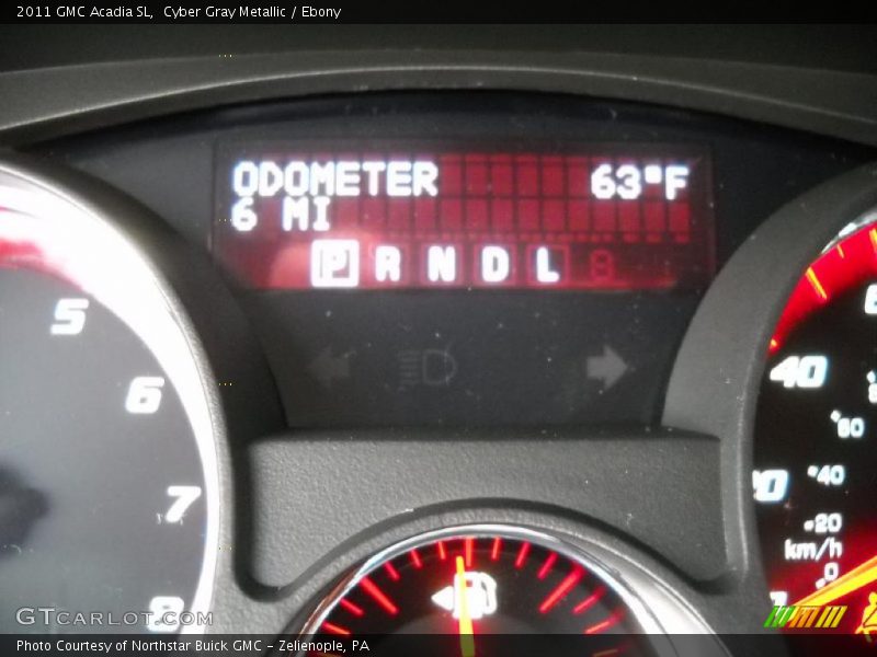 Cyber Gray Metallic / Ebony 2011 GMC Acadia SL
