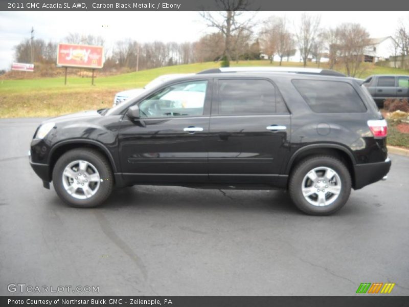 Carbon Black Metallic / Ebony 2011 GMC Acadia SL AWD