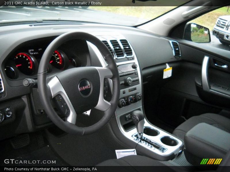 Carbon Black Metallic / Ebony 2011 GMC Acadia SL AWD