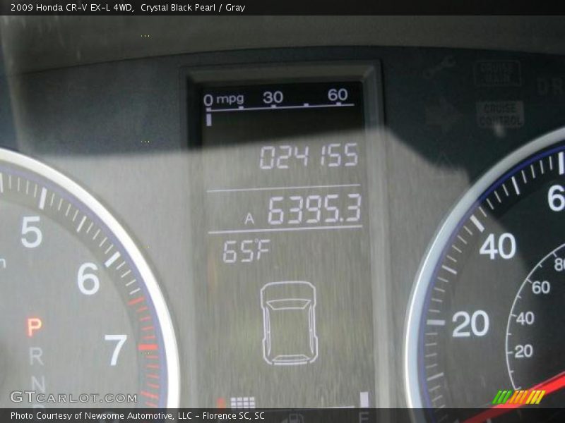 Crystal Black Pearl / Gray 2009 Honda CR-V EX-L 4WD