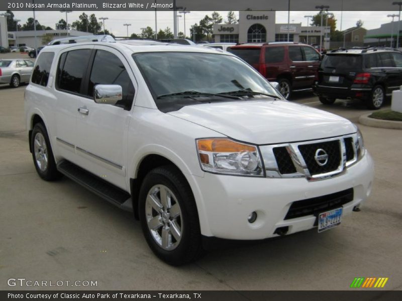 Blizzard White / Almond 2010 Nissan Armada Platinum