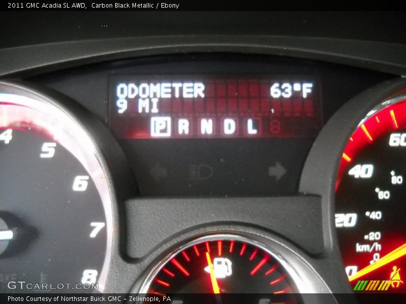 Carbon Black Metallic / Ebony 2011 GMC Acadia SL AWD