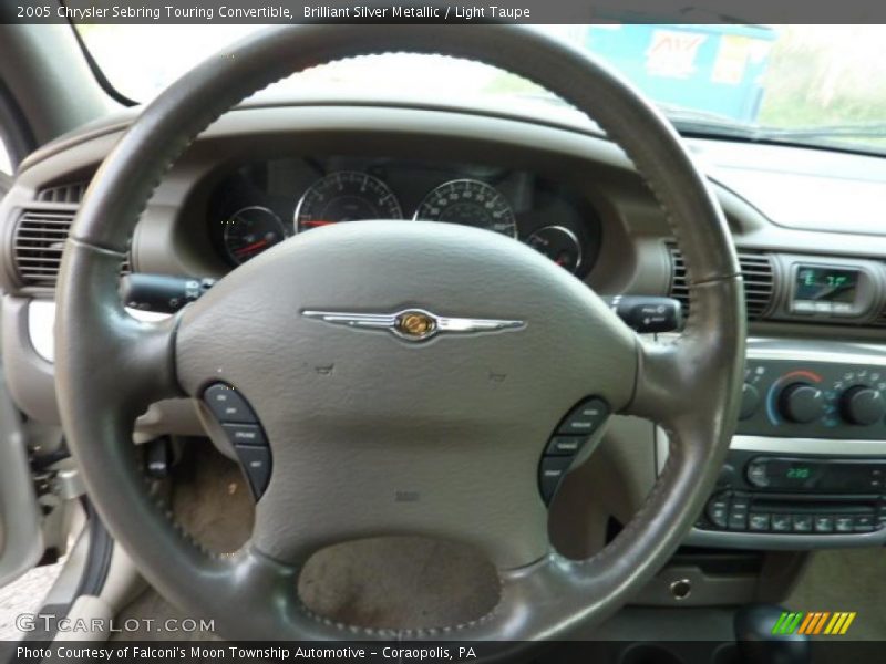 Brilliant Silver Metallic / Light Taupe 2005 Chrysler Sebring Touring Convertible