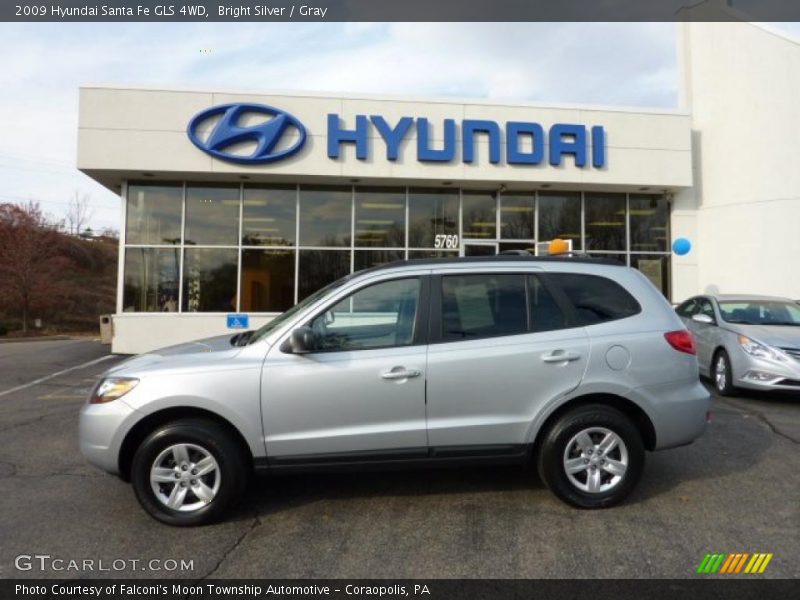 Bright Silver / Gray 2009 Hyundai Santa Fe GLS 4WD