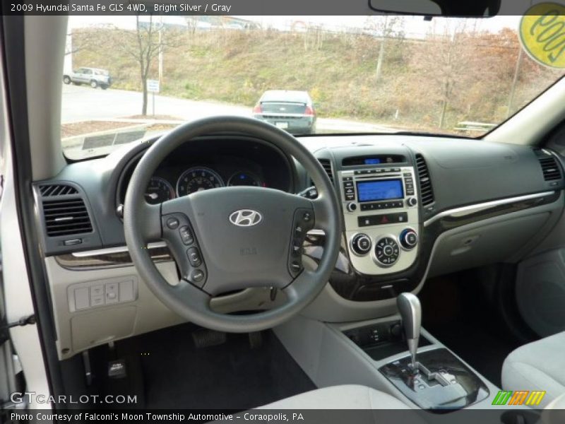 Bright Silver / Gray 2009 Hyundai Santa Fe GLS 4WD