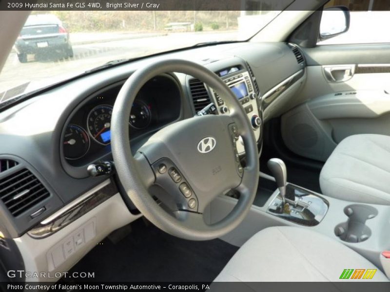 Bright Silver / Gray 2009 Hyundai Santa Fe GLS 4WD