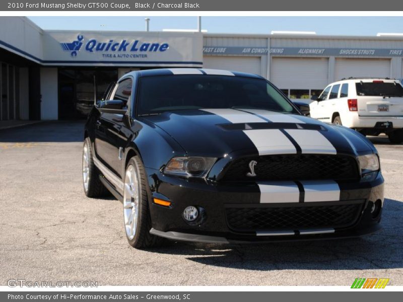 Black / Charcoal Black 2010 Ford Mustang Shelby GT500 Coupe