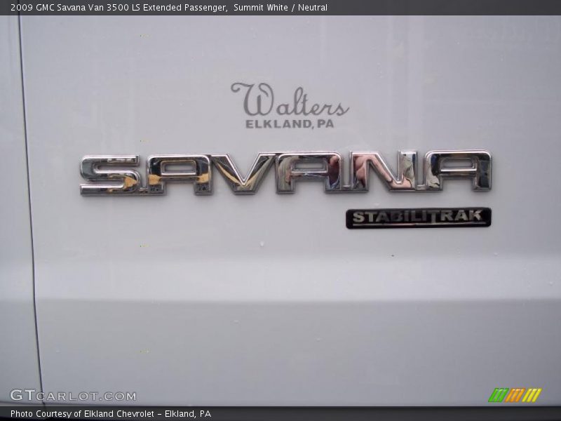 Summit White / Neutral 2009 GMC Savana Van 3500 LS Extended Passenger