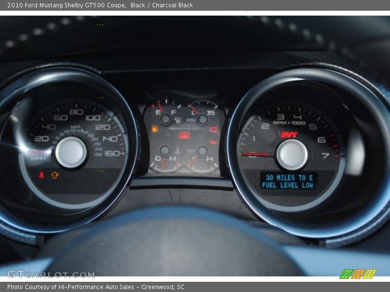 Black / Charcoal Black 2010 Ford Mustang Shelby GT500 Coupe