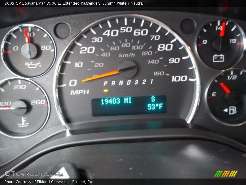 Summit White / Neutral 2009 GMC Savana Van 3500 LS Extended Passenger