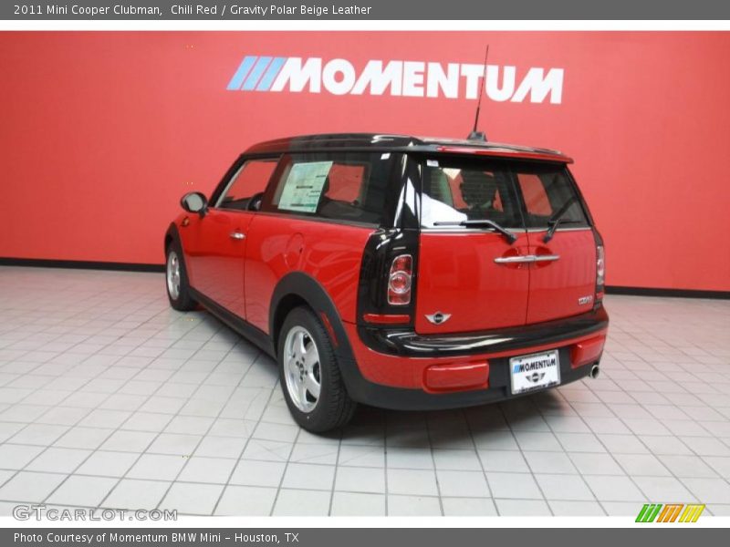 Chili Red / Gravity Polar Beige Leather 2011 Mini Cooper Clubman