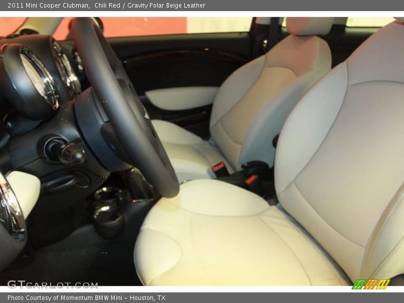 Chili Red / Gravity Polar Beige Leather 2011 Mini Cooper Clubman