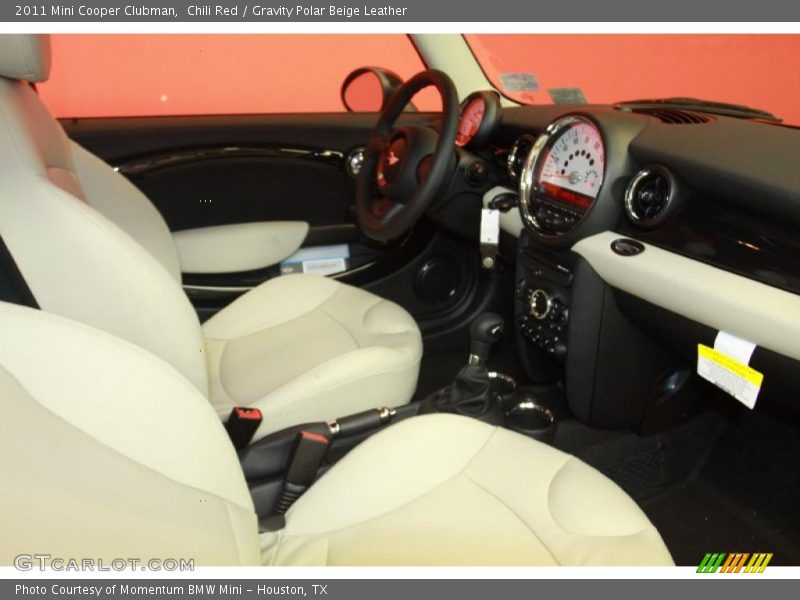 Chili Red / Gravity Polar Beige Leather 2011 Mini Cooper Clubman
