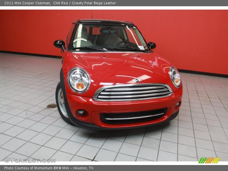 Chili Red / Gravity Polar Beige Leather 2011 Mini Cooper Clubman