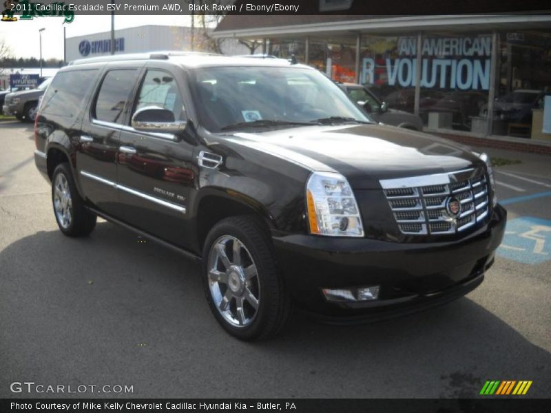 Black Raven / Ebony/Ebony 2011 Cadillac Escalade ESV Premium AWD