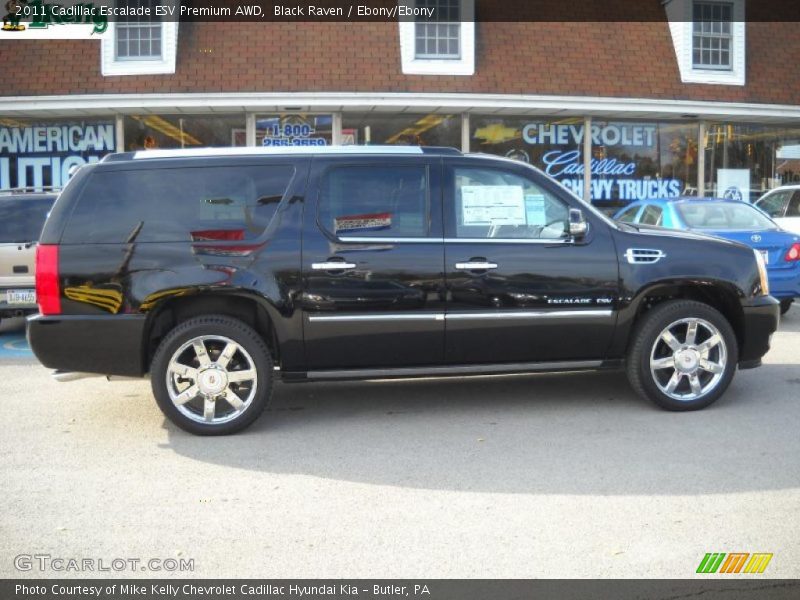 Black Raven / Ebony/Ebony 2011 Cadillac Escalade ESV Premium AWD