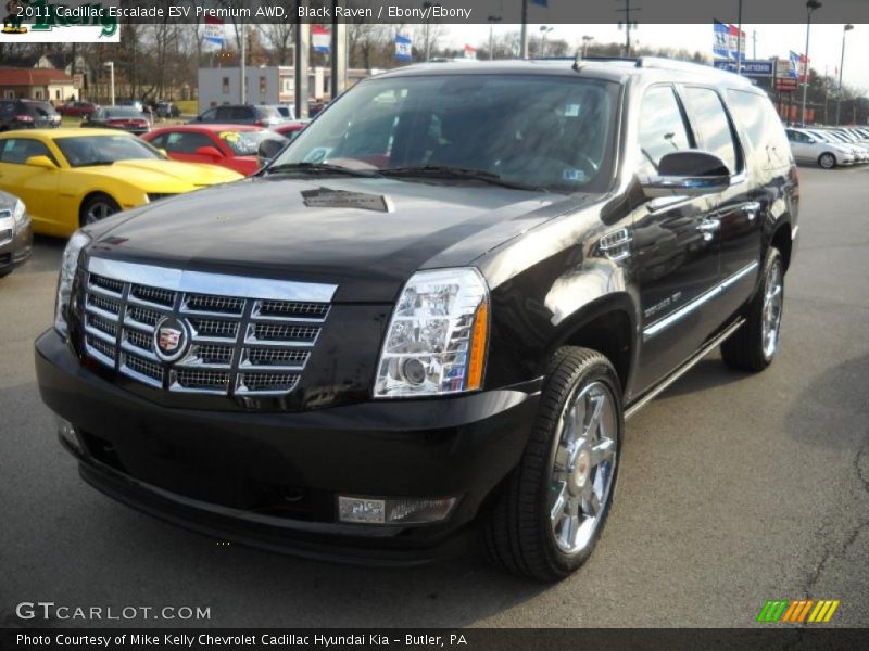 Black Raven / Ebony/Ebony 2011 Cadillac Escalade ESV Premium AWD