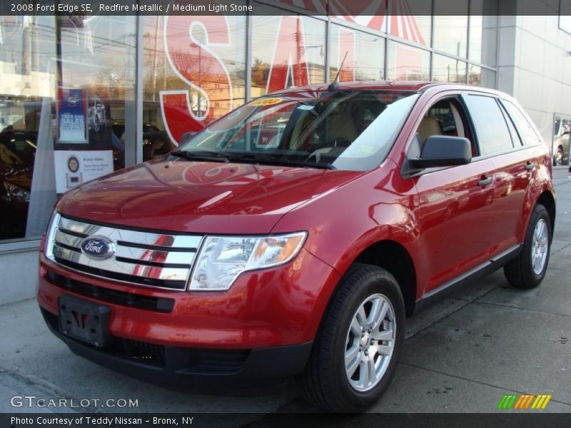 Redfire Metallic / Medium Light Stone 2008 Ford Edge SE