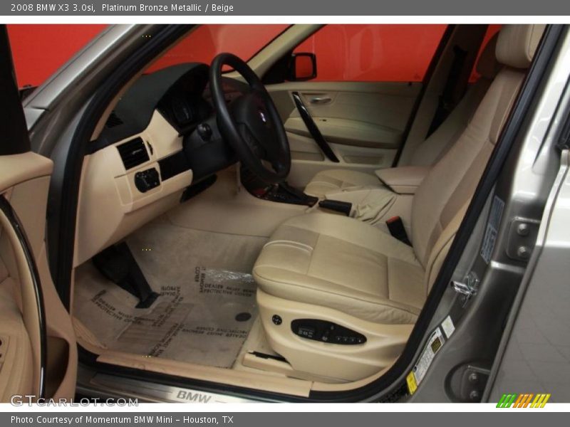 Platinum Bronze Metallic / Beige 2008 BMW X3 3.0si