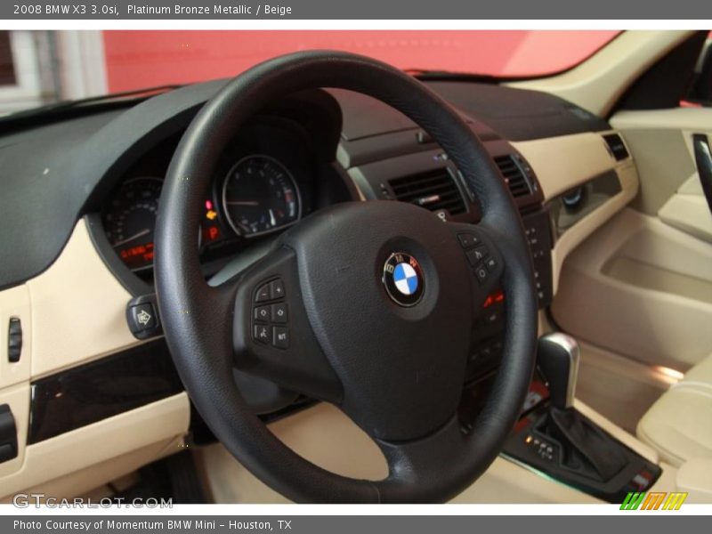 Platinum Bronze Metallic / Beige 2008 BMW X3 3.0si