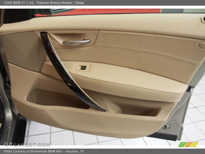 Platinum Bronze Metallic / Beige 2008 BMW X3 3.0si